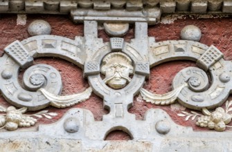 Architectural detail, Bevern Castle, Bevern, Weserbergland, Lower Saxony, Germany
