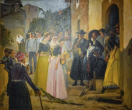 Country party, Pedro Blanes Viale, 1898, oil on canvas, Museu de Mallorca, Palma, Majorca, Spain