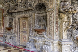 Detail of the shell sculptures in the Grottenhof in the Munich Residence, Munich, Upper Bavaria,