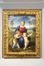 Florence, Italy, June 2022: Madonna and Child with Young St John the Baptist, also named Madonna of