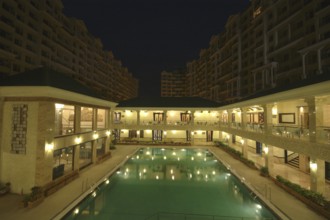 Swimming pool in night, Bombay Mumbai, Maharashtra, India