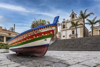 View of the main square of Aci Trezza