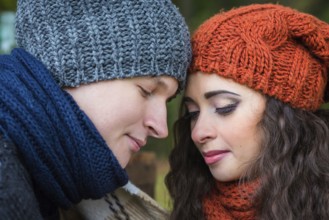 Portrait of couples in the autumn garden