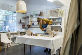 Crafting beauty in a vibrant pottery studio