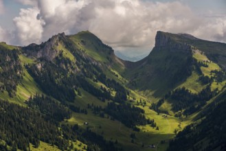 Panoramic view of the Alps in Switzerland