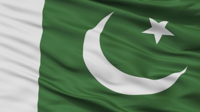 Pakistan City Flag, Country Pakistan, Closeup View