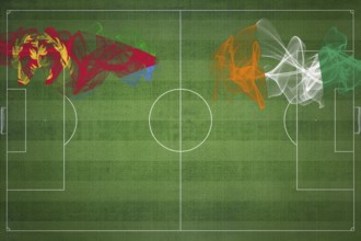 Eritrea vs Ivory Coast Soccer Match, national colors, national flags, soccer field, football game,