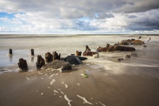 The Baltic Sea coast near Kühlungsborn on a stormy day
