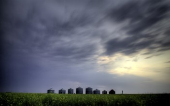 Storm Clouds Canada rural countryside Prairie Scene