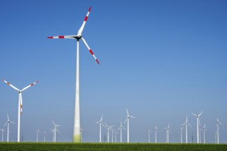 Many wind turbines in rural Germany