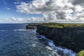 A view of the rugged coastline and Kilkee Cliffs in western Ireland