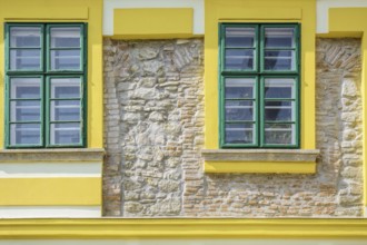 New Facade of a Building With the Fragment of Old One Szekesfehervar, Hungary