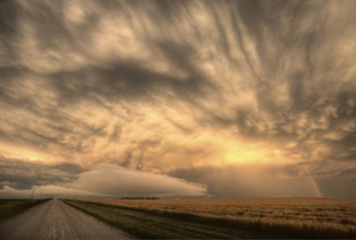Storm Clouds Prairie Sky Canada Ominous danger