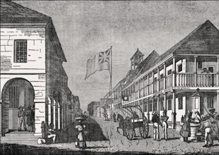 Kingston, capital of Jamaica, Caribbean Sea, 19th century