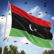 Flag of Libya, This is a computer generated and 3d rendered image