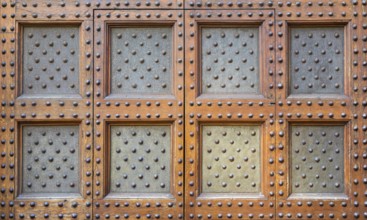 Antique door in historical building, Concept of security, mystery, grunge