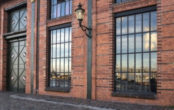 Harbour reflection in the window