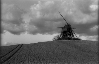 Germany, Greiffenberg, 20 April 1992, Erdholländerwindmühle Greiffenberg