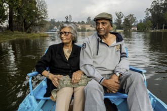 Couple boating in Lake, Kodaikanal, Tamil Nadu, India, Asia