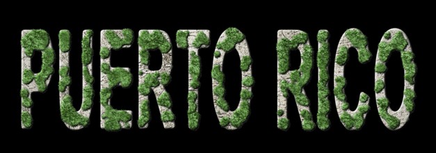Puerto Rico Reforestation and Climate Message, Sustainable Green Typography, Green Agenda