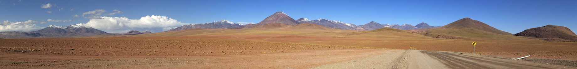 Mountain panorama in the Atacama Desert in Chile near San Pedro de Atacama