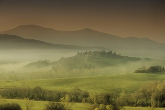 A beautiful tuscan landscape in the early morning light