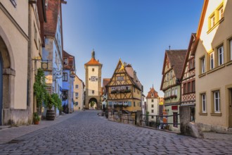 Rothenburg ob der Tauber Germany, city skyline at Plonlein the Town on Romantic Road of Germany