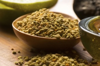 Fresh honey and bee pollen, lodz, poland