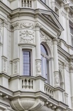 One of the residential buildings in the art-nouveau style in Prague