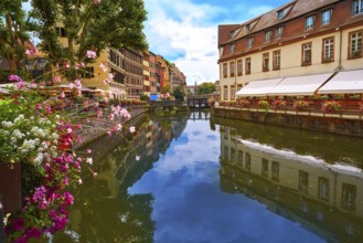 Strasbourg la Petite France in Alsace half timbered houses
