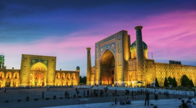Registan, an old public square in the heart of the ancient city of Samarkand, Uzbekistan
