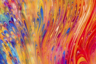 Traditional Ottoman Turkish marbling art patterns as abstract colorful background