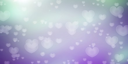 Colorful romantic hearts bokeh using as background, Valentines Day or Mother Day concept