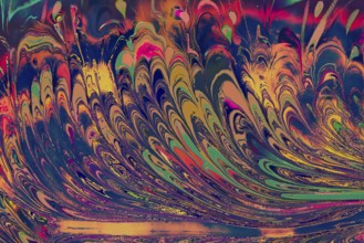 Traditional Ottoman Turkish abstract marbling art patterns as background
