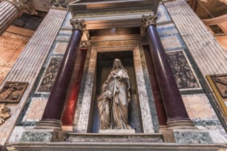 ROME, ITALY, JUNE 14, 2015 : interiors and architectural details of the pantheon, june 14, 2015, in