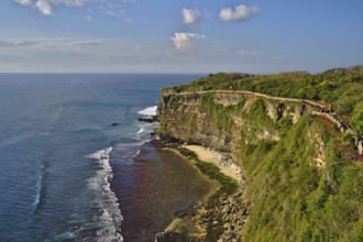 View on the coastline near Uluwatu temple on Bali Indonesia in 2018