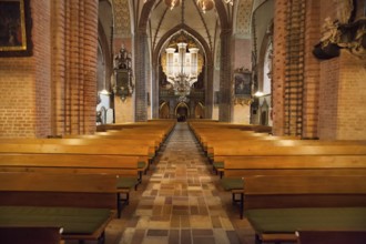 The organ of the Schleswig Cathedral, Schleswig, Schleswig-Holstein, Germany