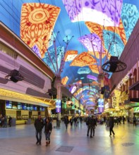 A picture of the colorful Fremont Street Experience