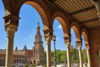 Seville Sevilla Plaza de Espana ceilings Andalusia Spain square
