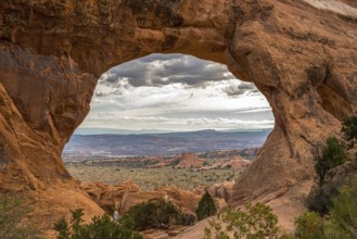 Great view on the Partition Arch in the Arches National Park, USA