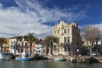 Le Grau-du-Roi, town, harbour town, houses, Camargue, South of France