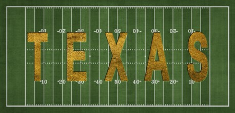Texas Golden USA State on Football Field