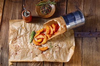 Rosemary Potato wedges from the oven