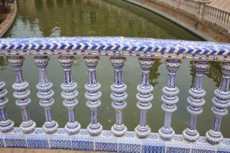 Seville Sevilla Plaza de Espana ceramic balustrade Andalusia Spain square
