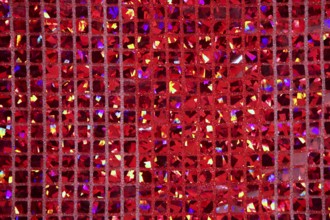 Glitter red fabric pattern macro background texture detail