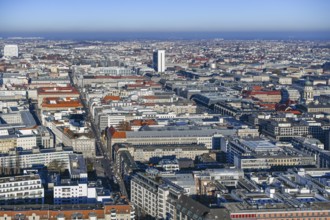 Aerial view, Charite Tower, Friedrichstaße, Berlin Mitte, Berlin, Germany