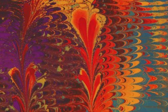 Abstract marbling floral pattern for fabric, tile design. background texture