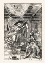 Annunciation to the Blessed Virgin Mary, by Théodore Belbrule, 16th century, digitally restored