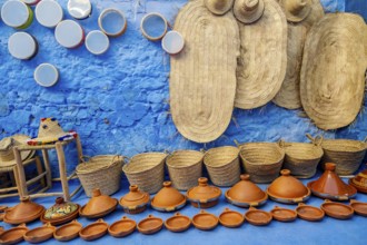 Ceramic and Baskets in Chefchaouen, Morocco