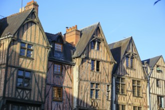 Half-timbered houses on Place Plumereau, Tours, Departement Indre-et-Loire, Region Centre Val de la